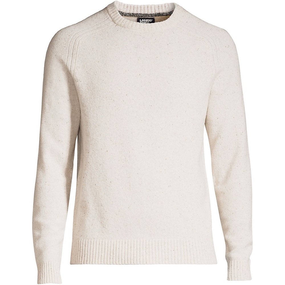 EUC Lands End Men’s Long Sleeve Lambswool Crewneck sweater size Large 42-44